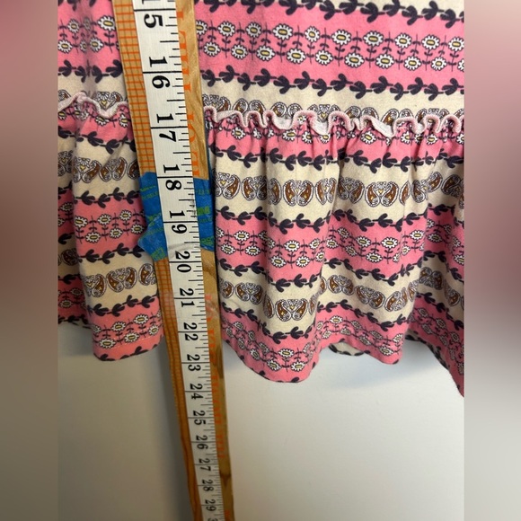 Matilda Jane Pink Brown Patterned Sleeveles tunic Top Youth Girls Size 14 Barbie - Picture 4 of 10